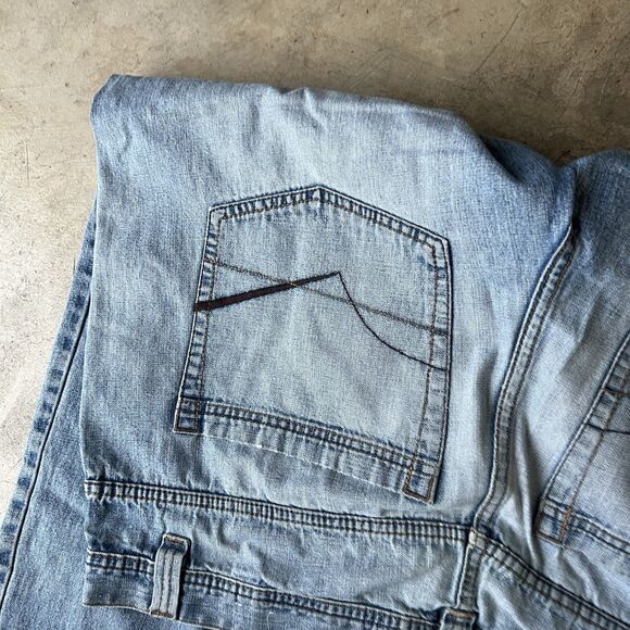 Vintage Anchor Blue Beyond Baggy Jeans 38 32 Navy Blue Distressed Skater Grunge - Picture 5 of 5